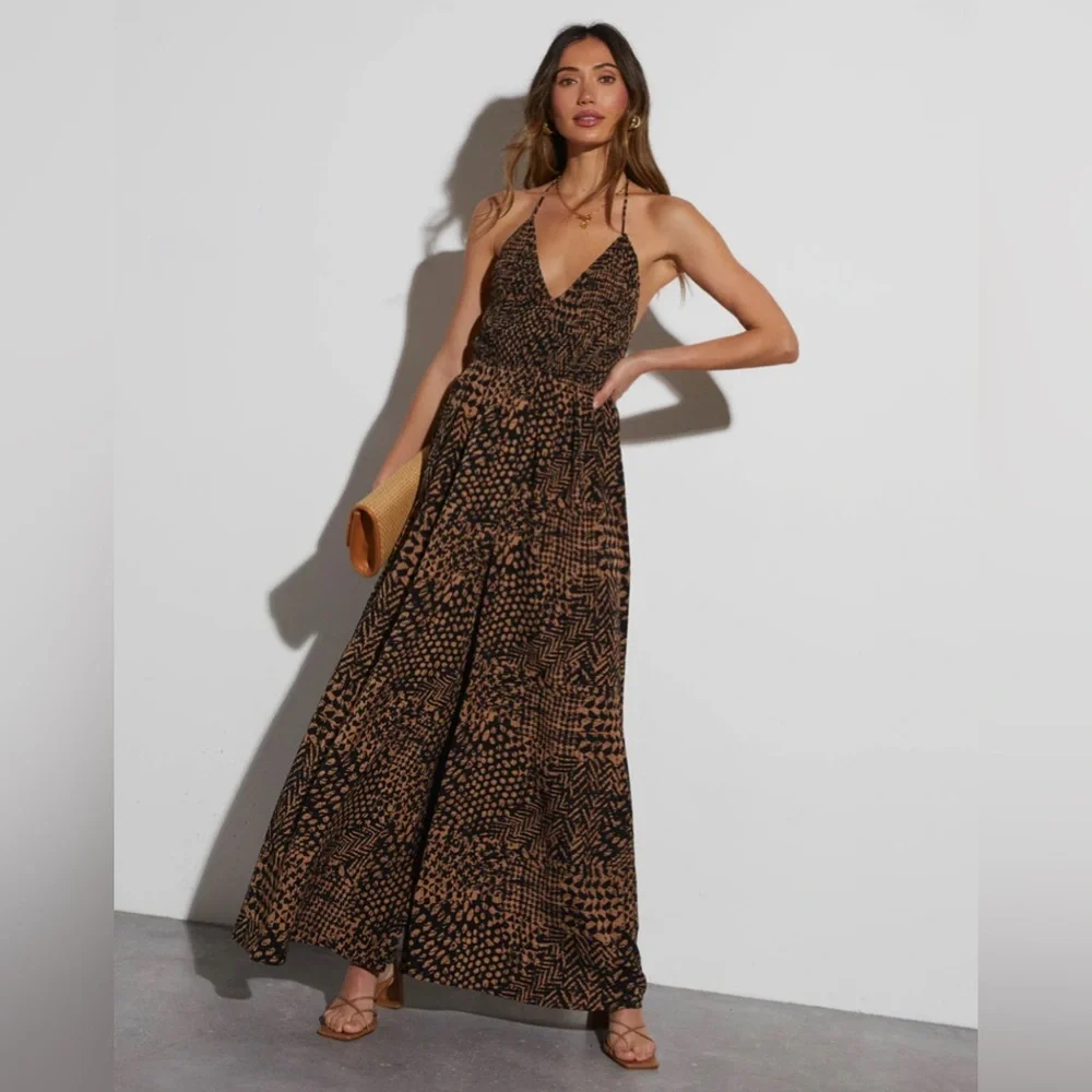 NWT•VICI•Boho Halter Neck Jumpsuit•Size Medium - Picture 16 of 16